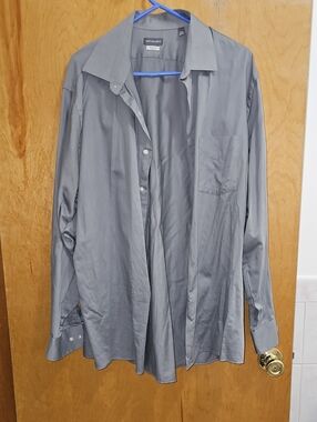 Van Heusen Men’s Gray Lightweight Long-Sleeve Shirt Jacket